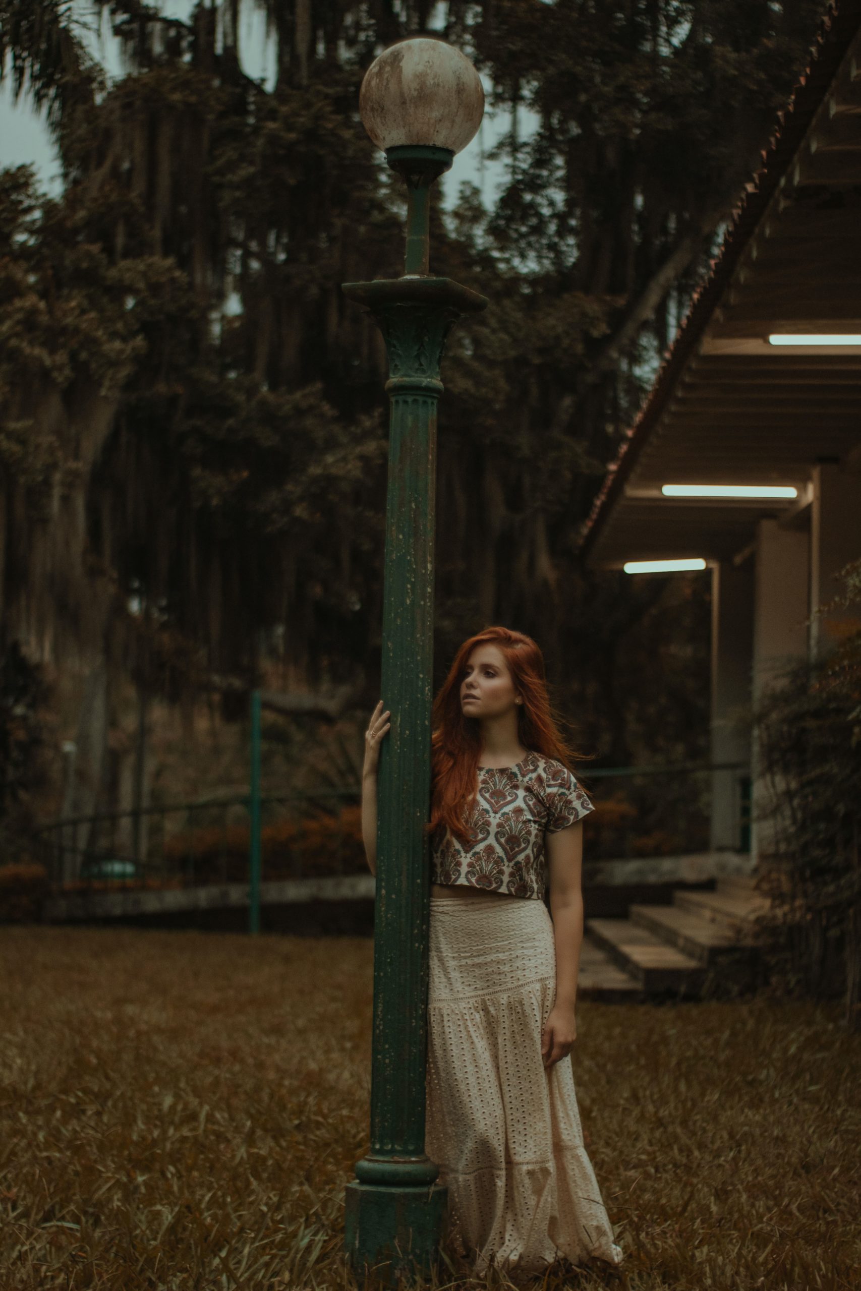 red head wearing boho outfit