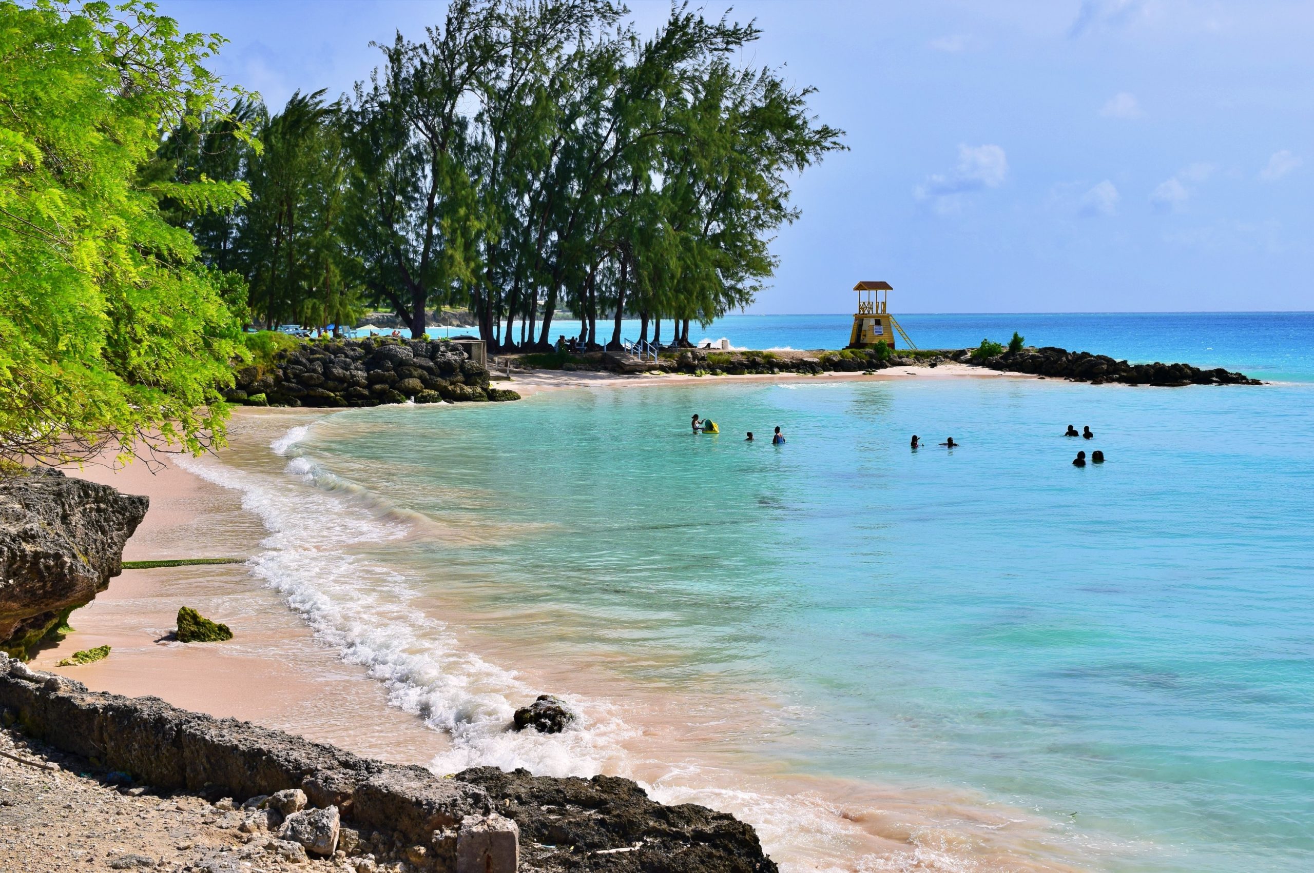 beach on a safe caribbean island 