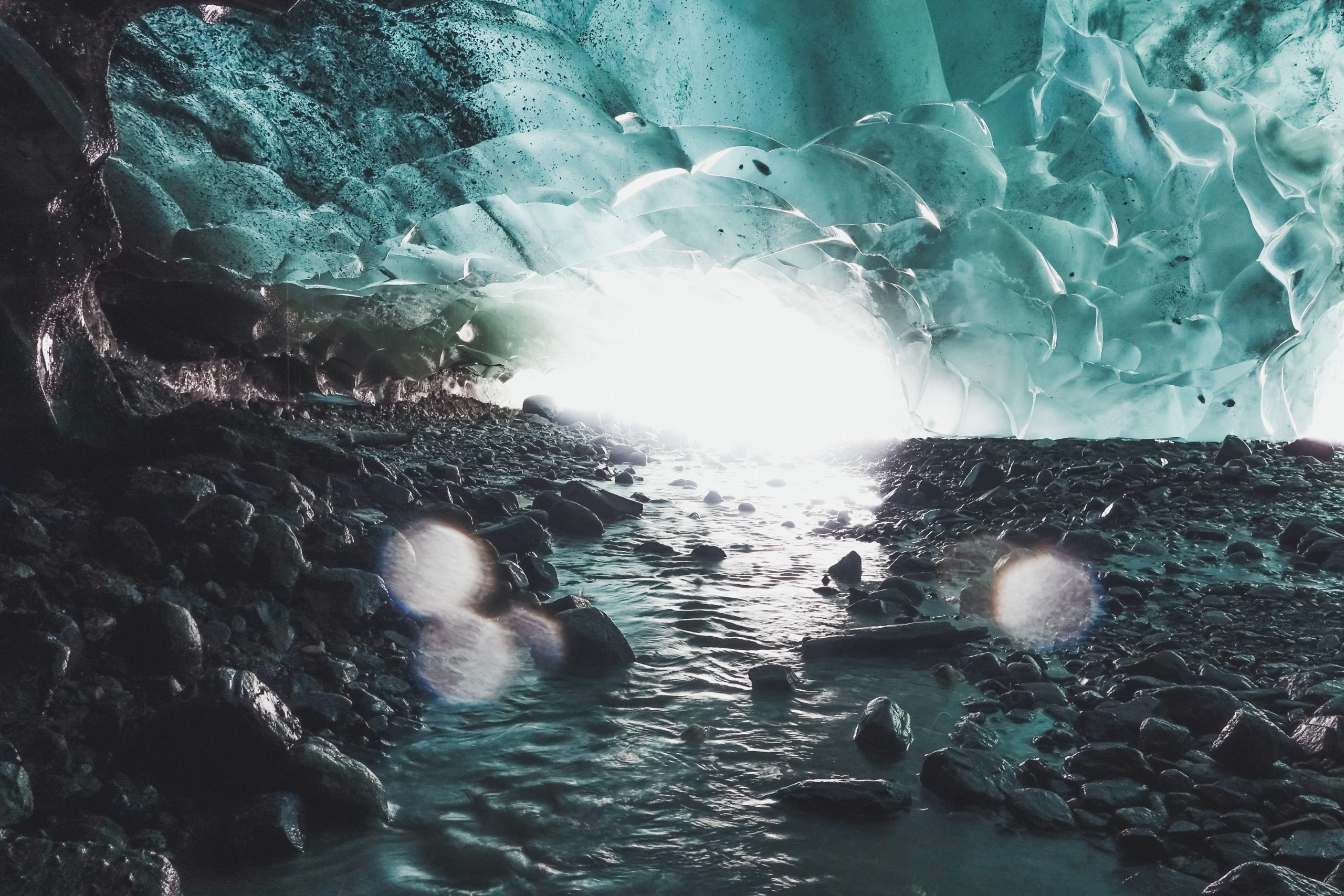 Mendenhall Ice Caves in alaska
